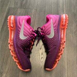 Nike Air Max 2017 Women Running Shoes 849560-502 Pink Purple Orange Sz 10.5 RARE